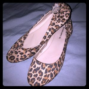 Leopard print flats